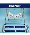 baby cradle swing steel stand with clothe for sleeping. 