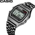 Casio LED Digital Watch for Men Waterproof Sports Military Wrist Watch Stainless Steel Luxury Silver Watch. 