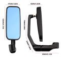 BSC square foot mirror for motorcycle multi angle vision adjustment. 