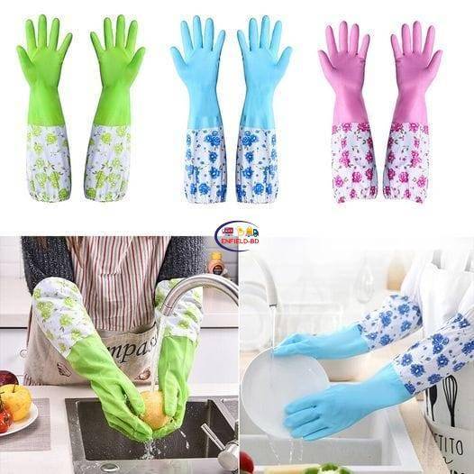 2%20Pcs%20Hand%20Gloves%20Best%20Quality%20Silicone%20Dish%20Washing%20Kitchen%20Hand%20Gloves%20-%20Multicolor%20-%20Image%202