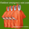 Outdoor Waterproof Raincoat Camping Portable Mountaineering Hiking Emergency Aluminum Film Raincoat For Preventing Temperature.