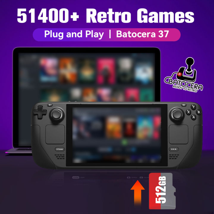 Batocera Game Card For Steamdeck/ Steamdeck OLED/Windows PC With 51400+ Games For PS3/PS2/PS1/PSP/Gamecube/Sega Saturn/MAME/3DO