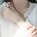 VENTFILLE 925 Stamp Silver Color Bangle for Women Green Opal Leaf Twigs Branch Jewelry Girls' Gift Dropshipping.