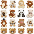 Curly Bear Embroidered Cloth Patch Versatile Towel New Embroidered Little Panda Patch Patch Bag Embroidered Label Ironing.