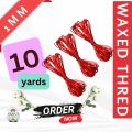 1mm Red Wax-Coated Cord Thread for Jewelry Making – Durable Wax-Coated String for Bracelets, Necklaces, Leather Craft, Beading & DIY Projects. 