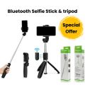 R1- L Selfie stick with Bluetooth Wireless Remote Phone Holder Best For YouTube video, Vlogging, TikTok & Photography. 