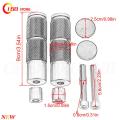Universal CNC Aluminum M8 Motorcycle Bike ATV Scooter Dirt Bike Footrests Foot Pegs Pedals For Honda Yamaha Off-Road Motorcycle. 