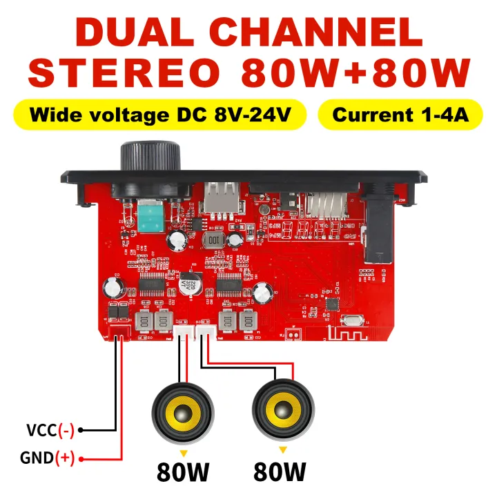 Bluetooth%205.0%20MP3%20Decoder%20Board%2085W%20160W%20Amplifier%20Audio%20Player%2012V%20DIY%20MP3%20Player%20Car%20FM%20Radio%20Module%20TF%20USB%20Mic%20Record%20Call%20-%20Image%202