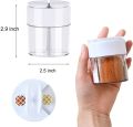 4 in 1 Plastic Dispenser Camping Spice Containers with Sealed lid, Seasoning Spice Shaker Travel Camping Spice Kit for Cooking. 