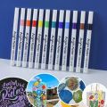 Acrylic Marker 24-80 Colors Pen Set for Draw Sketching Oily Tip Based Markers Graffiti Manga School Art Painting Supplies. 