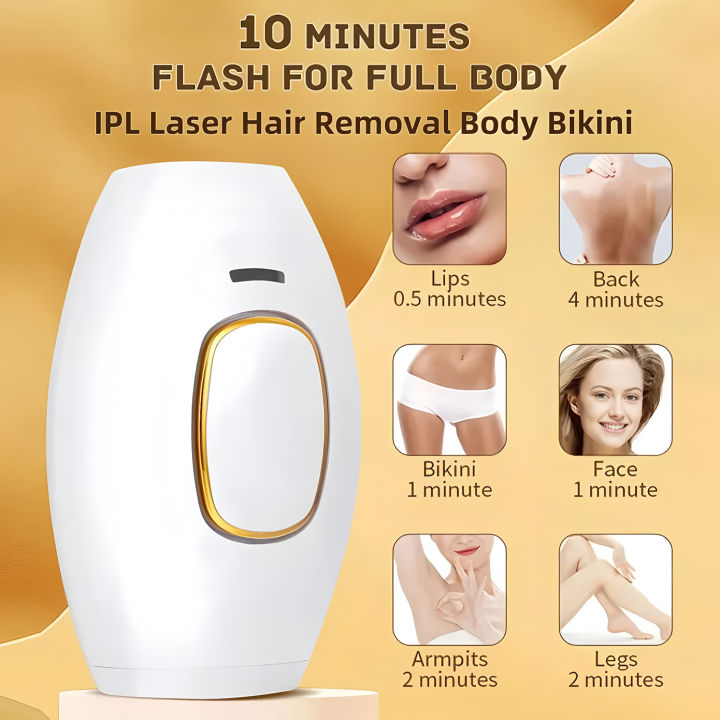 Ipl Body Body Bikini IPL 500,000 Flash Depilator Pulses Permanent Laser Epilator ...