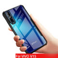 Vivo V15 Shockproof Clear Back Cover with Airbag Corners and Acrylic Material.
