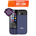 Vega V100 Dual SIM  2.8 inch Display  4L powerful battery Strong  CPU  Feature Button Mobile Phone. 