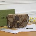 GUCCI Messenger Bag With Jumbo GG in Canvas. 