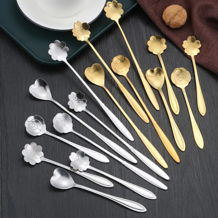 8PCS%20Flower%20Spoon%20Set%20Small%20Teaspoon%20Coffee%20Spoon%20Cute%20%20Stainless%20Steel%20Teaspoons%20Milk%20Stir%20Tool%20for%20Fruit%20Honey%20Dinnerware%20Set%20-%20Image%202