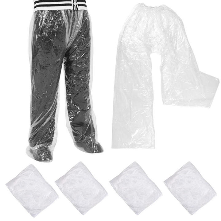5/10pcs%20Disposable%20Raincoat%20Pants%20Portable%20Splash%20Proof%20Split%20Raincoat%20Outdoor%20Travel%20Drifting%20Cycling%20Feet-wrapped%20Rain%20Pants%20-%20Image%204