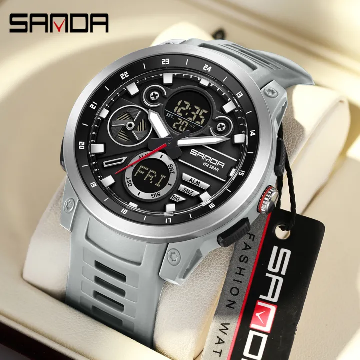 SANDA%20Sports%20Men's%20Electronic%20Watch%20Fashion%20Multi%20functional%20Waterproof%20LED%20Dual%20Display%20Men's%20Electronic%20Watch%203379%20-%20Image%202
