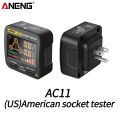 ANENG AC11 Digital Smart Socket Detector US/UK/EU/AU Plug Tester Voltage Test Socket Ground Zero Line Phase Check Rcd NCV Tools. 