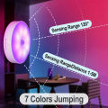 Motion Sensor Light RGB Night Light USB Rechargeable LED Lamp Home Room Decoration Ambient Lights For Bedroom Stairs Hallway. 