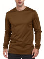 Spring Autumn Men‘s T-shirts Long Sleeve Casual Tops Solid Color High Quality Male T-Shirt Classic Men Clothing. 
