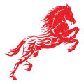 G124 19.5X20CM Car Sticker Handsome Horse Waterproof Vinyl Decal Car Accessories Pegatinas Para Coche DIY Car Styling.