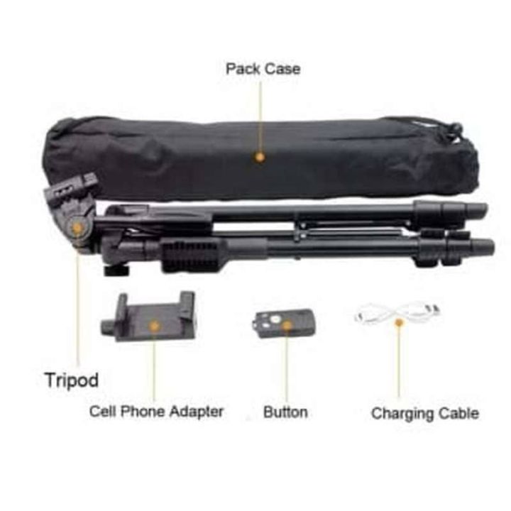 Yunteng%205208%204Feet%20Aluminum%20Light%20Weight%20Tripod%20With%20Bluetooth%20Remote%20For%20Dslr%20Camera%20And%20Smartphone%20-%20Image%202