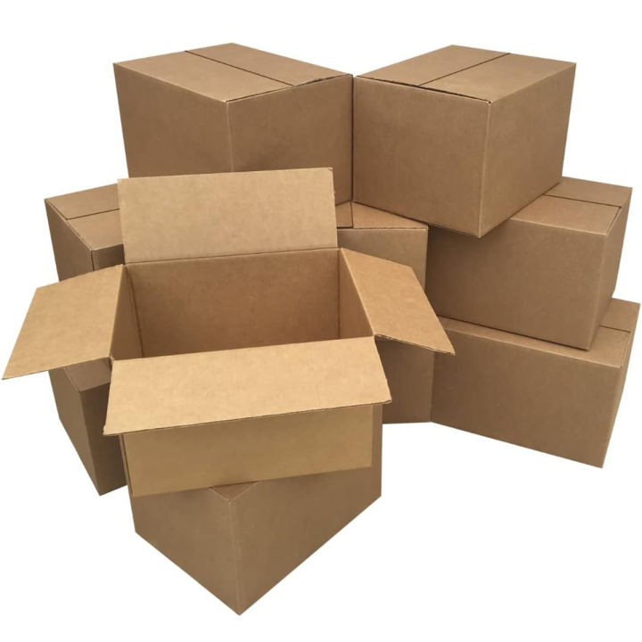 Brown Corrugated Cardboard Mailer Box with Lids Small Item Shipping Box Single Wall 5.7x3.3x4.1inches 32Lb/sq Inch