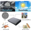 Jjuu mesh awning tarpaulin triangular shape 420d 98% waterproof windproof for garden outdoor balcony sun mesh awning tarpaulin sun shade (available in various sizes)) sun shade sail. 