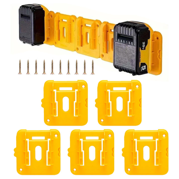 1/2/5PCS Battery Holder Storage Rack for Dewalt 18V 20V Li-ion Battery ...
