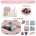 Weekender Bags for Women Personal Item Travel Bag with Shoes Compartment Overnight Travel Duffel Bag with Toiletry Bag Gym Bag. 