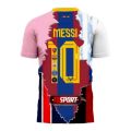 Messi Argentina Football Jersey World Cup 2025 2026 GOAT Mashup Tribute Barcelonan new Jersey man women unisex. 