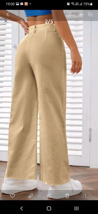 Linen%20slimfit%20slant%20pockets%20with%20zipper%20laddies%20elegant%20trousers%20-%20Image%203