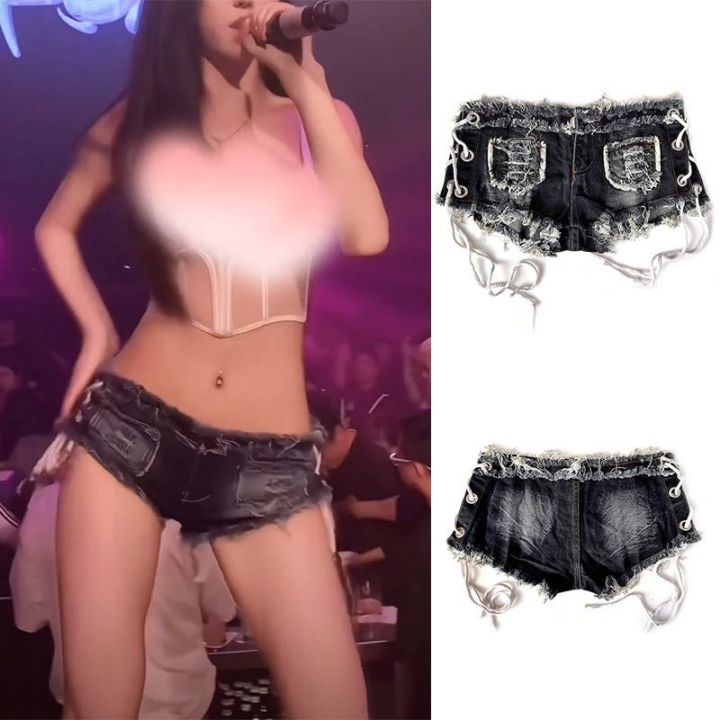616#New%20American%20retro%20%20low%20waist%20ultra%20short%20women's%20jeans,%20denim%20shorts,%20bar%20performance%20clothing,%20hot%20pants%20-%20Image%202