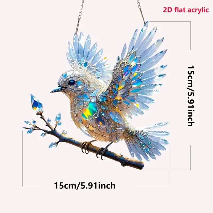 15cm%20Acrylic%20Magpie%20Bird%20Wall%20Hanging%202D%20Bird%20Hangings%20Pendant%20Ornament%20Home%20Art%20Dream%20Catcher%20Decoration%20Stained%20Window%20Hanging%20-%20Image%208