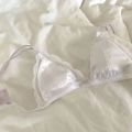 French satin girl ultra-thin  lace summer breathable bra set. 