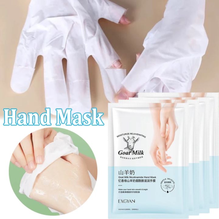 5 Pairs Goat Milk Hand Mask skincare Nourishing Moisturizing  Exfoliating Remove Dead Skin Hands Skin Care Products