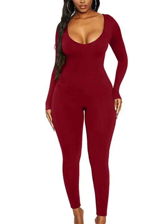 Spring%20and%20Summer%20New%20Women's%20Jumpsuit%20Long%20Sleeve%20Solid%20Color%20Skinny%20Jumpsuit%20Fashion%20Sports%20Fitness%20Jumpsuit%20Pullover%20-%20Image%205