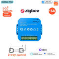 Smart Life ZigBee Switch Module Supports 2 Way Light Control Timing 16A KWh Energy Monitor Works with Tuya  Home Alexa. 