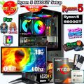 AMD Ryzen 5 5600G/GT Transparent Gaming PC Setup Pairs 19" 60hz Monitor With 800Watt PSU, B550M/A520M Board, 8/16GB DDR4 RAM, 1TB/512/256GB Nvme M.2 SSD Gaming CPU Desktop.. 