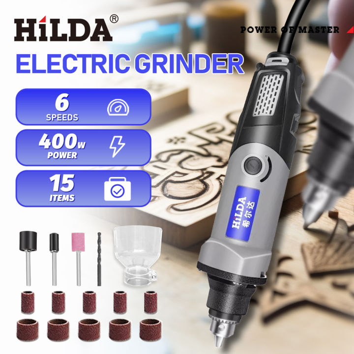 HILDA Electric Drill Rotary Tool Electric Tools Variable Speed 400W ...