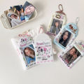 Cute Graffiti Card Holder Bus Card Transparent PVC  Photocard Case Student School Meal Card Protector. 