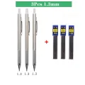 Full Metal Mechanical Pencil  0.3/0.5/0.7/0.9/1.3/2.0mm Art Sketch Painting Automatic Pencil with Leads Office School Supplies. 