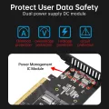 JEYI 4 SSD to PCIE 4.0 Expansion Card, 4 NVMe M.2 M key SSD To PCIe X16 Adapter, up to 256 Gbps, Support Bifurcation Raid 0 1 5. 