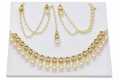 Premium Pearl & Kundan Bridal Necklace Set for Women – Gold Plated | Wedding Jewelry Set.