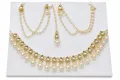 Premium Pearl & Kundan Bridal Necklace Set for Women – Gold Plated | Wedding Jewelry Set.
