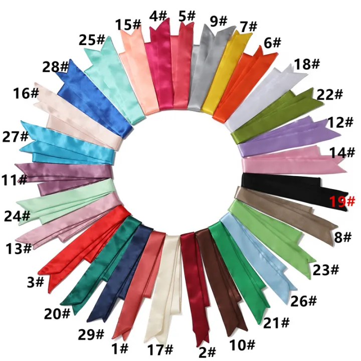 2025%20Women%20Narrow%20Long%20Scarf%20100x4cm%20Solid%20Color%20Chiffon%20Silk%20Scarves%20%20Red%20Tie%20Black%20Bag%20Ribbon%20Headbands%20Choker%20Streamer%20-%20Image%202