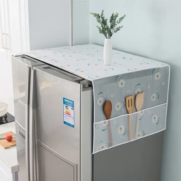 1pc%20Refrigerator%20Dust%20Proof%20Cover%20Cloth%20Stylish%20Hanging%20Bag%20Refrigerator%20Pocket%20Household%20Storage%20Organization%20Bag%20-%20Image%204