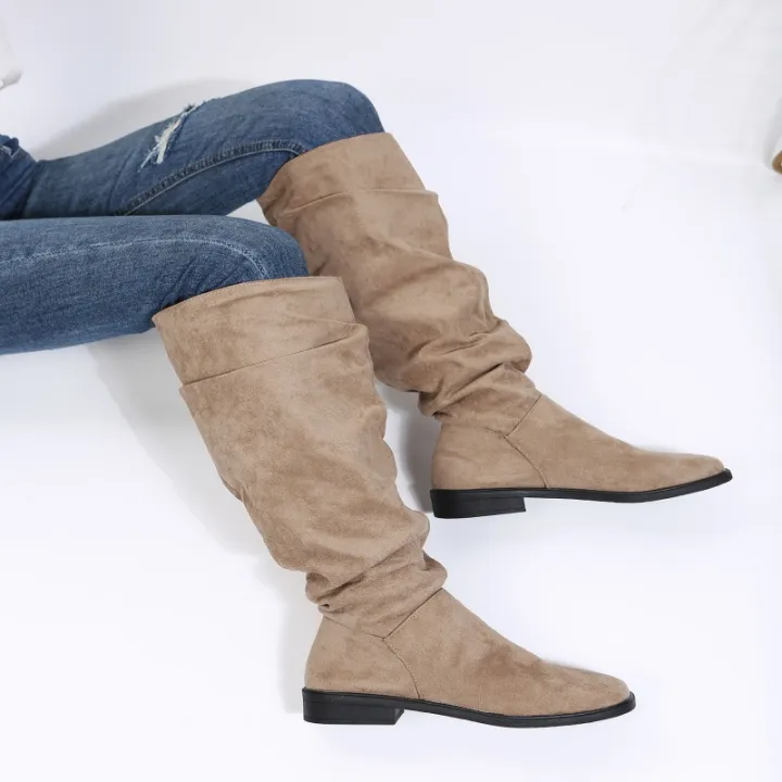 New%20Solid%20Color%20Comfortable%20Fashion%20Knee-high%20Fashion%20Boots%20Round%20Head%20Square%20Heels%20Increase%20Large%20Size%20Winter%20High%20Boots%20-%20Image%206