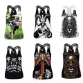 Large Size Women Clothing Casual Fitness Short Knitted Off Crop Top Sleeveless Tank Top Gym Workout Sports Shirts Halloween.
