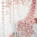 Artificial Sakura Flowers Vine Hanging Fake Floral Garland Home Garden Wedding Arch Party Cherry Blossom Wall Decor Arrangement. 
